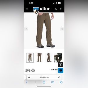 New Kuhl men’s hiking pants